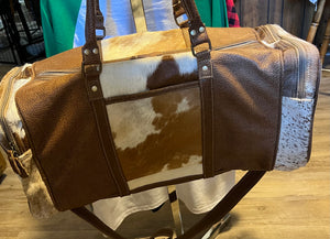 Myra Bag Travel Duffel Bag Hairon Leather