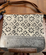 Load image into Gallery viewer, Myra Bag Tessellated Shoulder Bag crossbody bag tooled hair canvas