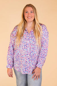 Purrhaps Shes Purrfect Leopard Button Down: Leopard / 3X-Large