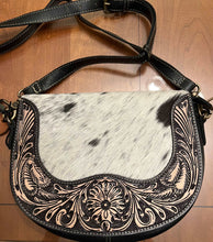 Load image into Gallery viewer, Myra Bag Rio Swoop Bottom Hand-Tooled Bag crossbody