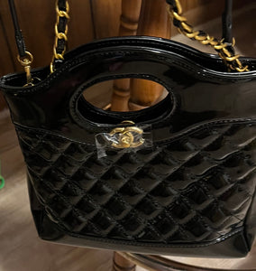 Fashion bag tote handbag crossbody body purse patent leather