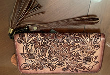 Load image into Gallery viewer, Myra Bag Magnolia Grove Hand-Tooled Wallet   wristlet