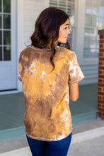 Load image into Gallery viewer, Feel the Groove Brown Tie Dye Top: TIE DYE / 3X