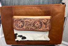 Load image into Gallery viewer, Myra Bag Wynona Hand-Tooled Combo Laptop Sleeve
