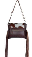 Load image into Gallery viewer, Myra Bag Carved blossoms Leather &amp; Hair On Bag crossbody S-3339