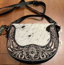 Load image into Gallery viewer, Myra Bag Rio Swoop Bottom Hand-Tooled Bag crossbody