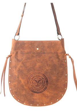 YELLOWSTONE AMBER FRONTIER STUDDED SLING BAG