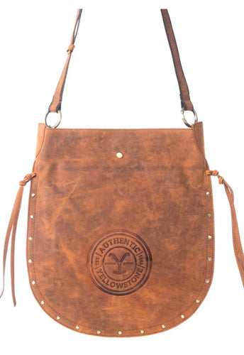 YELLOWSTONE AMBER FRONTIER STUDDED SLING BAG