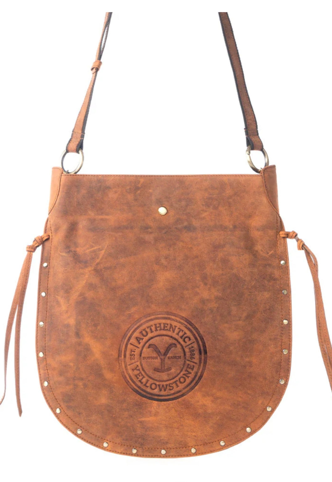 YELLOWSTONE AMBER FRONTIER STUDDED SLING BAG