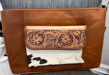 Load image into Gallery viewer, Myra Bag Wynona Hand-Tooled Combo Laptop Sleeve