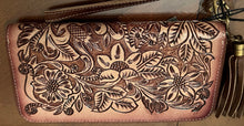 Load image into Gallery viewer, Myra Bag Magnolia Grove Hand-Tooled Wallet   wristlet