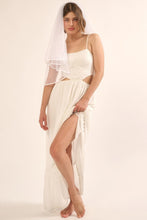 Load image into Gallery viewer, A Sheer, Chiffon Floral Lace Maxi Dress