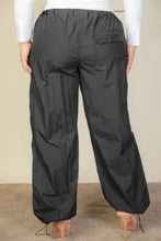 Load image into Gallery viewer, Plus Size Drawstring Waist Parachute Pants