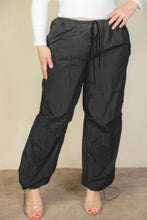 Load image into Gallery viewer, Plus Size Drawstring Waist Parachute Pants