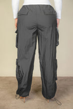 Load image into Gallery viewer, Plus Size Flap Pockets Drawstring Ruched Parachute Pants