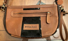 Load image into Gallery viewer, Myra Bag Wynona Swoop Bottom Hand-Tooled Bag wristlet crossbody