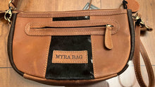 Load image into Gallery viewer, Myra Bag Wynona Swoop Bottom Hand-Tooled Bag wristlet crossbody