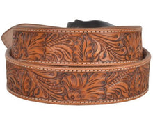Load image into Gallery viewer, Myra Bag Brisk Leaves Hand-Tooled Leather Belt