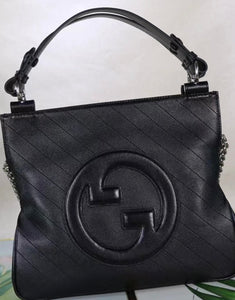 fashion Black leather handbag shoulder bag purse