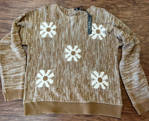 Charlie B Flower Design Jacquard Sweater