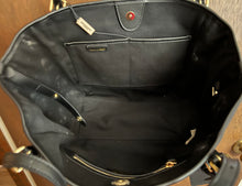 Load image into Gallery viewer, Fashion Leather trim tote shopper should bag handbag black check