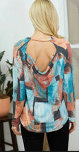 Load image into Gallery viewer, Artistic open-back long sleeve top