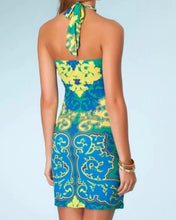Load image into Gallery viewer, Hale Bob Blue and Yellow Dress women's size XS