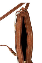Load image into Gallery viewer, PECOS RISING WEAVE PATTERN SWOOP BOTTOM LEATHER HAIRON BAG Crossbody
