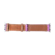 Load image into Gallery viewer, Western Lavender Tooled Leather WATCH BAND For Apple watch 38/40/41