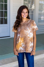 Load image into Gallery viewer, Feel the Groove Brown Tie Dye Top: TIE DYE / 3X