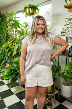 Load image into Gallery viewer, Abstract Blue And Orange Blouse: Blue / S