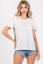 Load image into Gallery viewer, ZT1082 - WOMEN&#39;S SOLID &amp; ANIMAL PRINTED MEDIA TUNIC TOP : Black / M