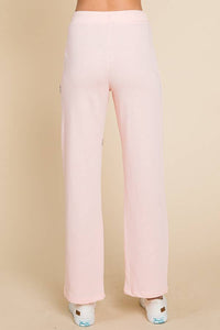 Color Block Strip Sweat Pants: ANGEL PINK COMBO