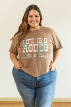Load image into Gallery viewer, Life is a Rodeo Mom Crop, Tan: Beige / 2XL