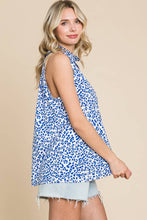 Load image into Gallery viewer, Smocking Neck Halter Tank Top: / COBALT BLUE