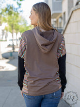 Load image into Gallery viewer, The Chill Ones Pullover Hoodie with Drop Sleeve, Brown: Leopard / Small
