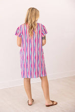 Load image into Gallery viewer, The Nicole Dress, Abstract Stripe: Multi / S