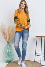 Load image into Gallery viewer, AZTEC PRINT COLOR BLOCK HACCI TOP: Mustard
