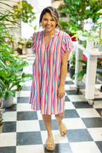 Load image into Gallery viewer, The Nicole Dress, Abstract Stripe: Multi / S