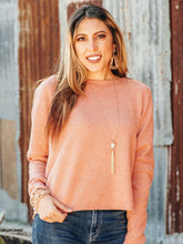 Load image into Gallery viewer, Never Looking Back Sweater in Salmon: Salmon / 3X-Large