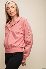 Load image into Gallery viewer, SOFT TEXTURE ATLANTIC WATER PROOF FABRIC HI NECK LONG SLEEVE: BLUSH