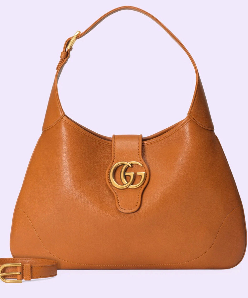 Fashion brown tan leather handbag shoulder bag