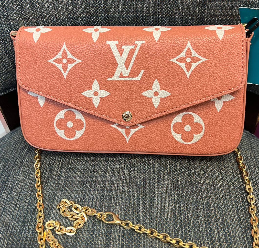 fashion pebble leather handbag shoulder bag crossbody purse 3pc set pink