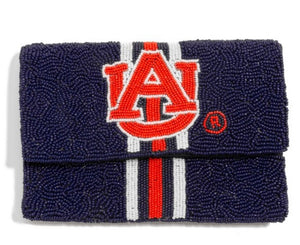 Officially Licensed Auburn® War Eagle Tigers Seed Beaded Crossbody Clutch