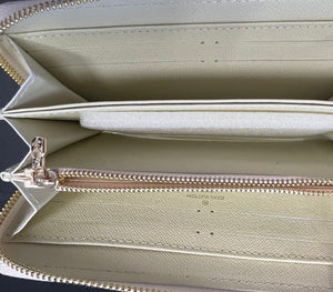 fashion zip around white and Gray check wallet Handbag