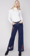 Load image into Gallery viewer, Charlie B Flared Jeans with Floral Embroidery C5448- 431A-007