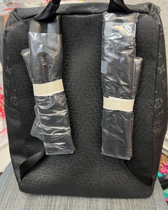 Fashion Leather black backpack travel bag tote Large