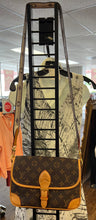 Load image into Gallery viewer, Fashion leather trim crossbody handbag brown
