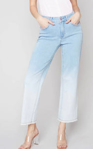 Charlie B Ombré Wide Leg Jeans - Ombre