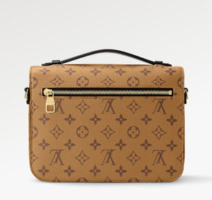 Fashion leather trim crossbody bag shoulder bag purse brown